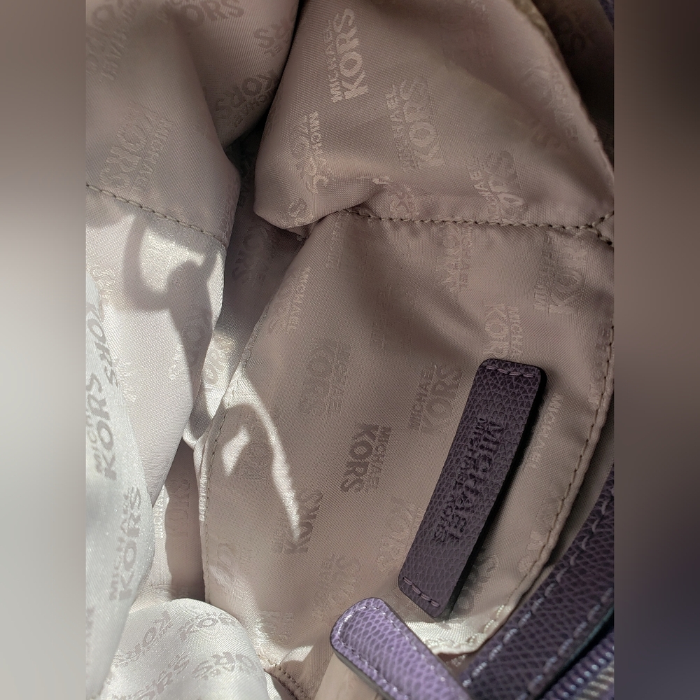 Michael Kors Purple Satchel Leather Bag - Picture 10 of 12
